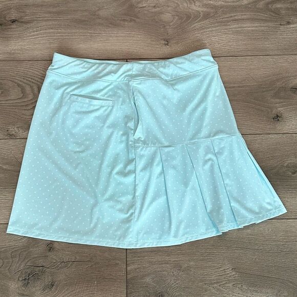 Sport Haley 17” High Rise Pleated Blue Dot Golf Skirt Size Medium - Picture 4 of 11